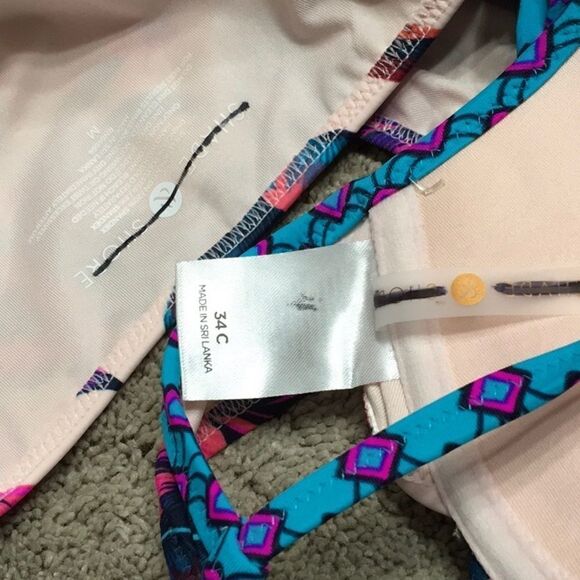 Tropical and Tile print bikini. NWOT - Picture 7 of 7